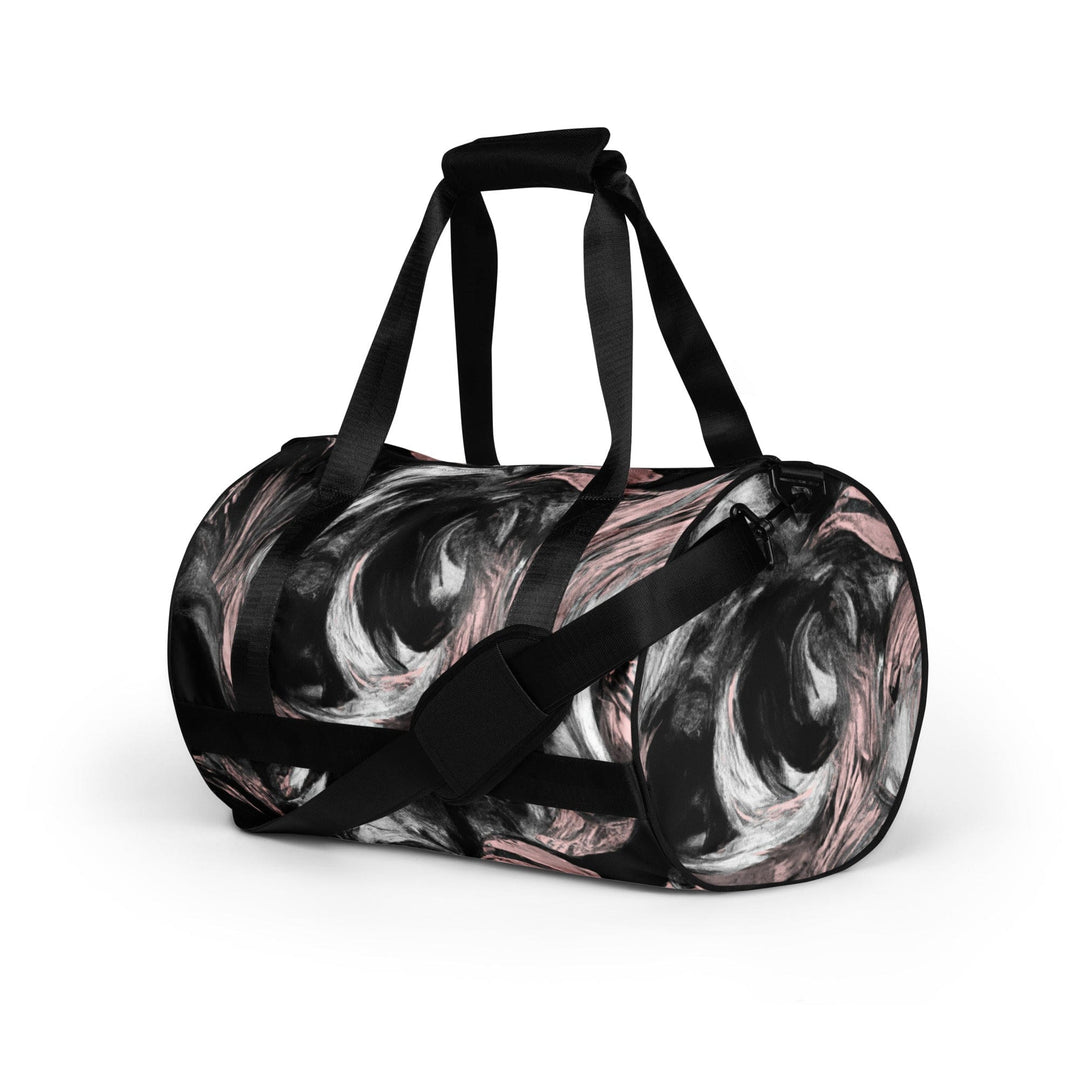 Crossbody Water-resistant Travel Bag Black Pink White Abstract - Bags | Travel