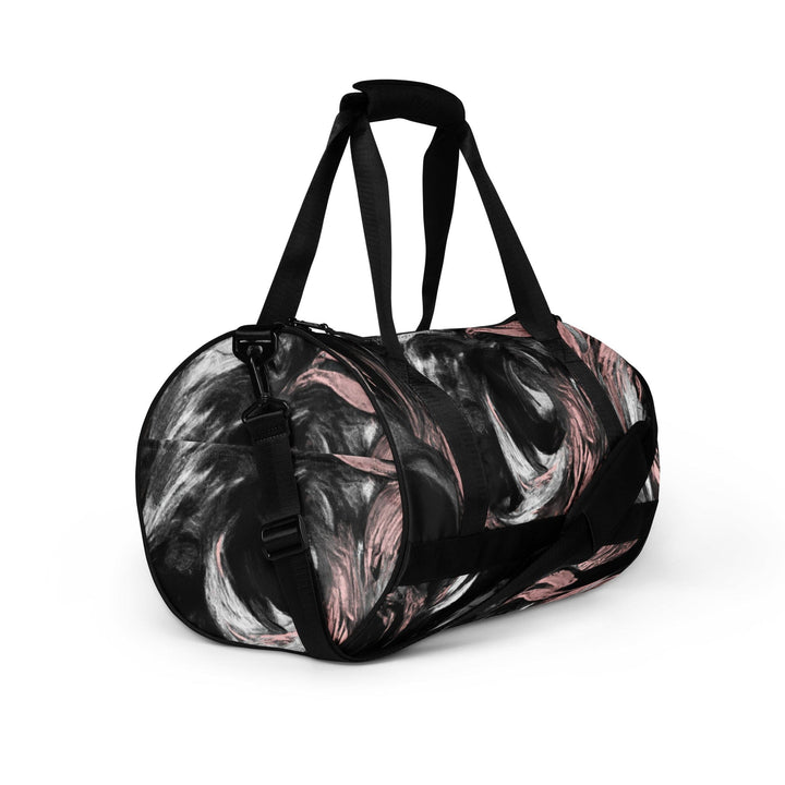 Crossbody Water-resistant Travel Bag Black Pink White Abstract - Bags | Travel