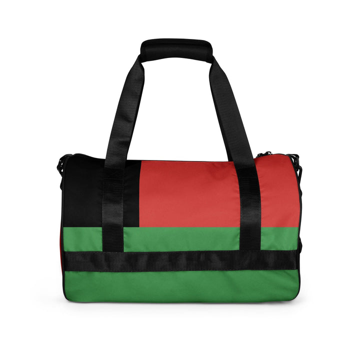 Crossbody Water-resistant Travel Bag - Black Red Green Stripped - Bags/Travel