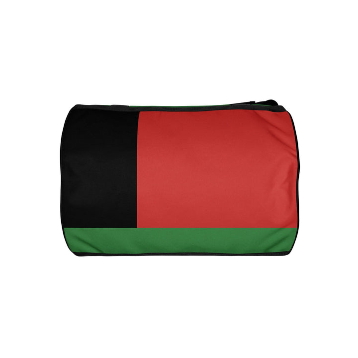 Crossbody Water-resistant Travel Bag - Black Red Green Stripped - Bags/Travel