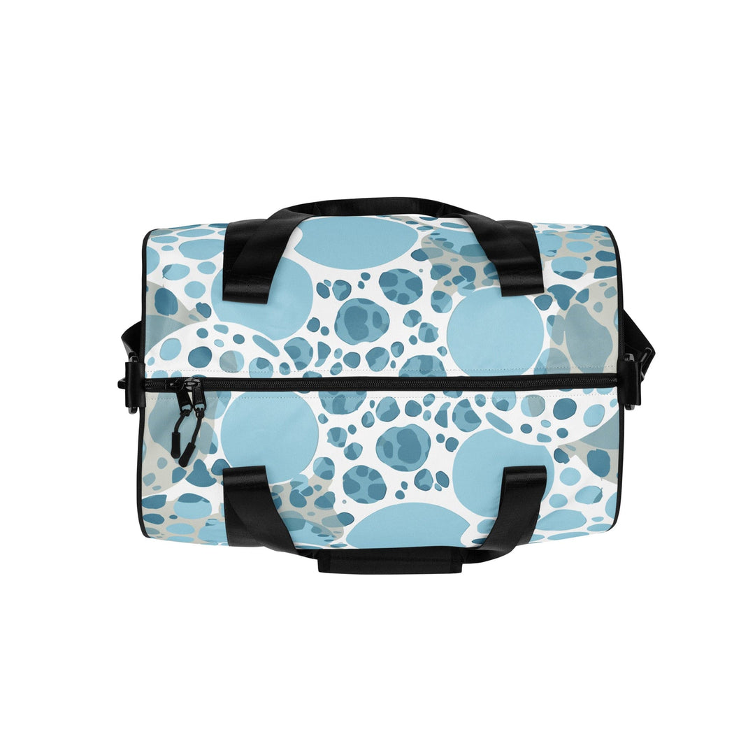 Crossbody Water-resistant Travel Bag Blue and White Circular Spotted - Bags