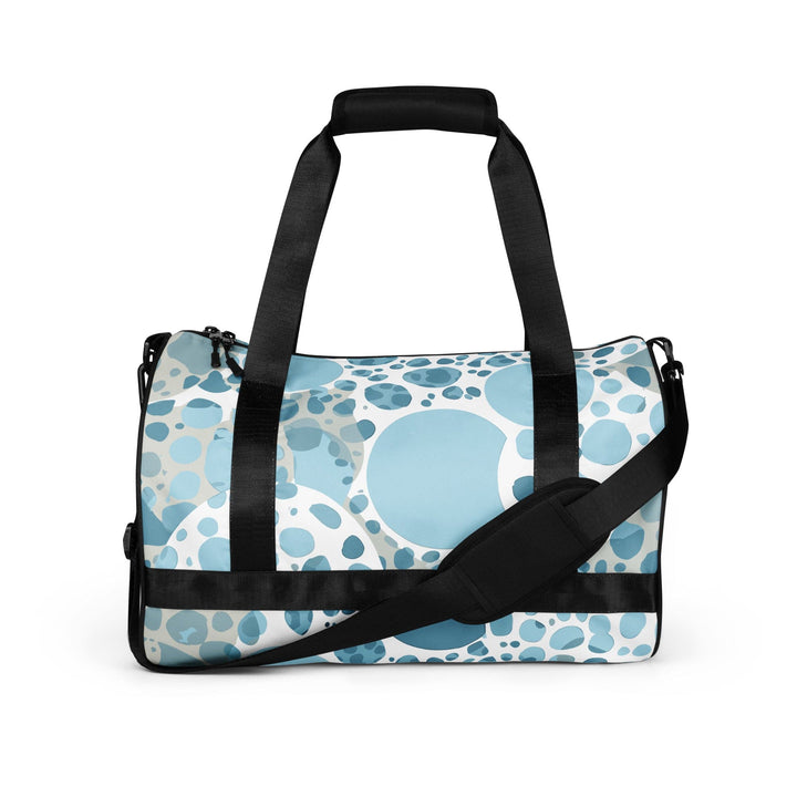 Crossbody Water-resistant Travel Bag Blue and White Circular Spotted - Bags