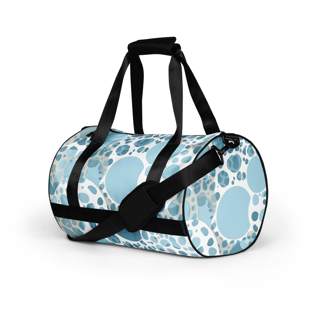 Crossbody Water-resistant Travel Bag Blue and White Circular Spotted - Bags