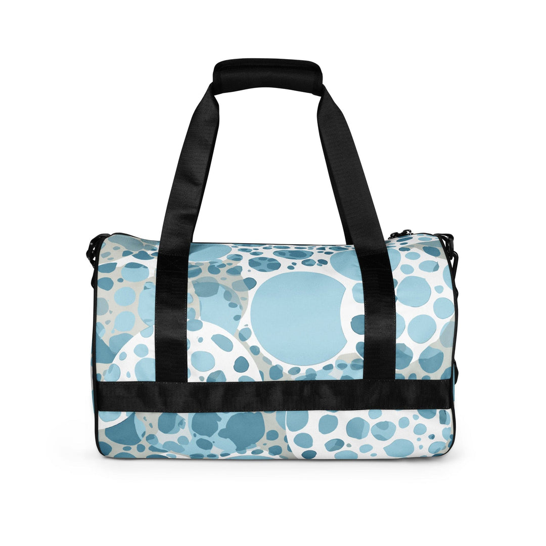 Crossbody Water-resistant Travel Bag Blue and White Circular Spotted - Bags