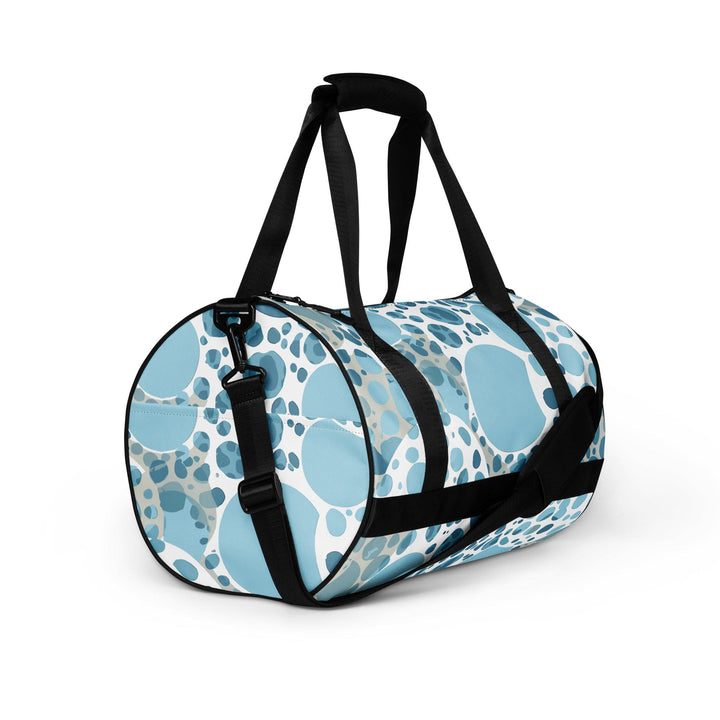 Crossbody Water-resistant Travel Bag Blue and White Circular Spotted - Bags