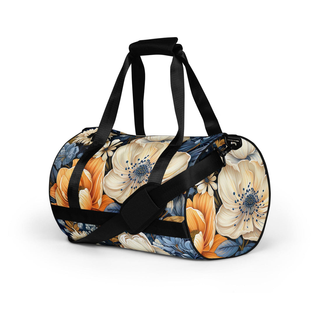 Crossbody Water-resistant Travel Bag - Blue Floral 70723 - Bags | Travel Bags