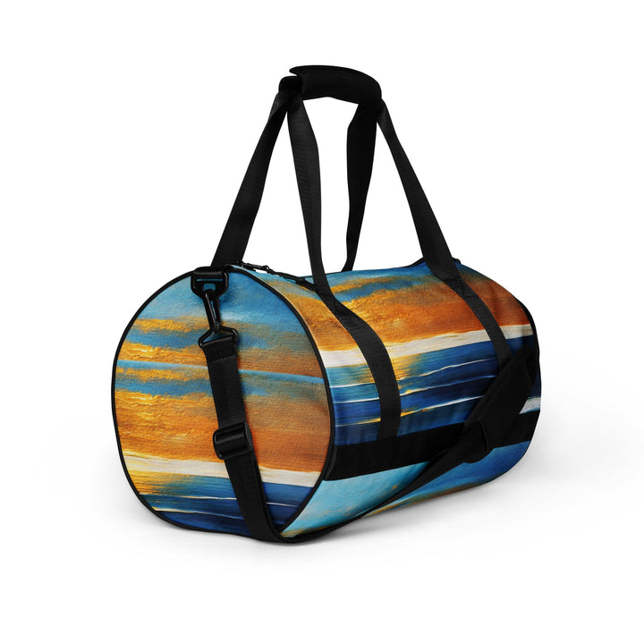 Crossbody Water-resistant Travel Bag - Blue Ocean Golden Sunset Print 2 - Bags