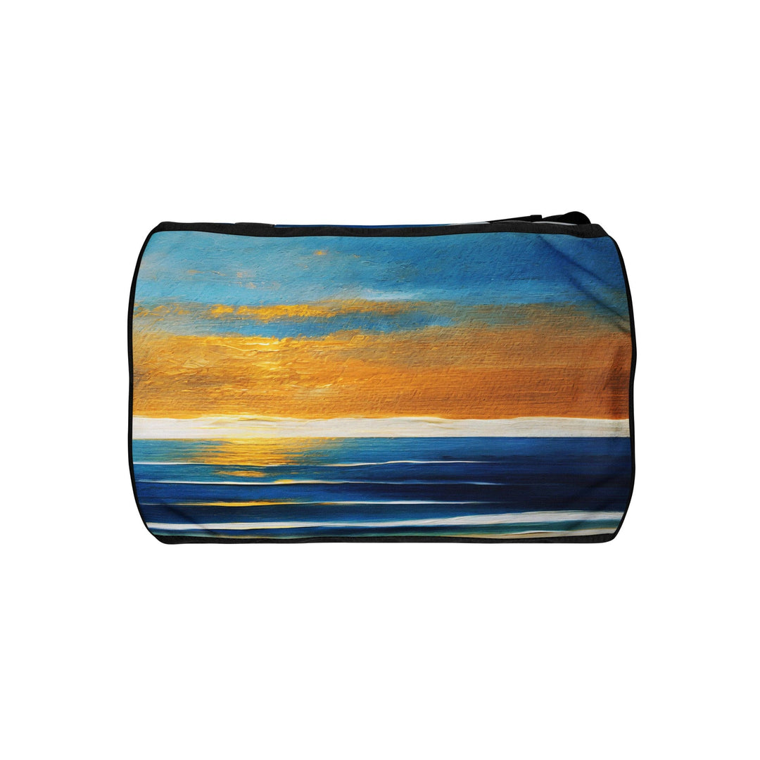 Crossbody Water-resistant Travel Bag - Blue Ocean Golden Sunset Print 2 - Bags