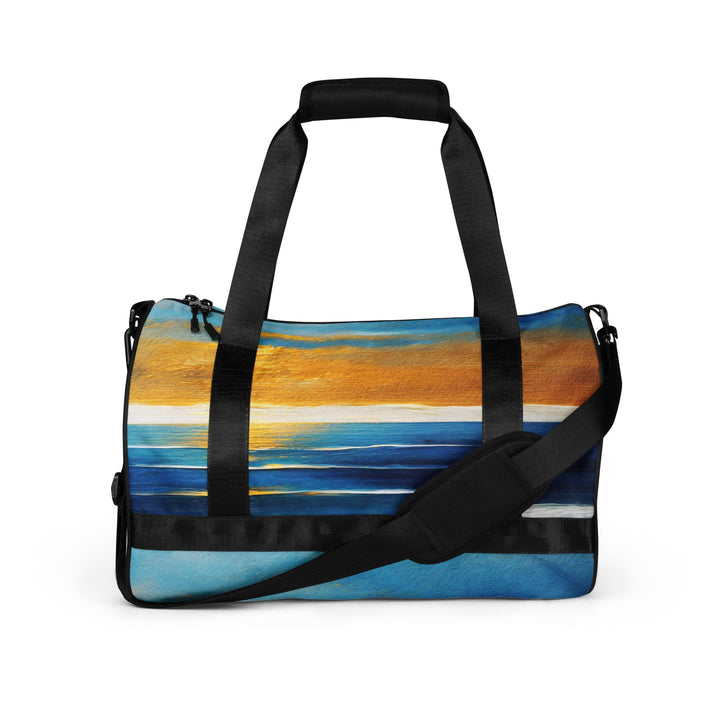 Crossbody Water-resistant Travel Bag - Blue Ocean Golden Sunset Print 2 - Bags