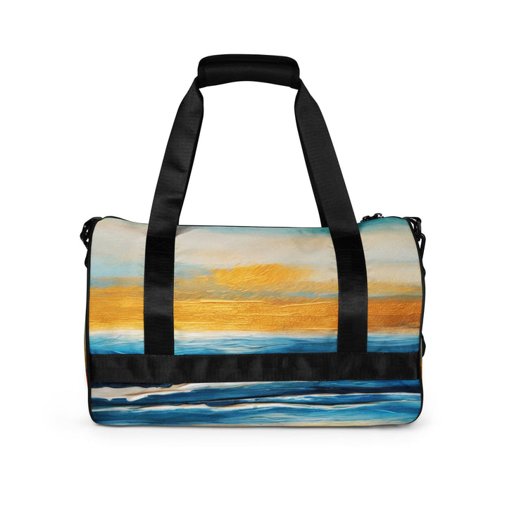 Crossbody Water-resistant Travel Bag Blue Ocean Golden Sunset Print 4 - Bags