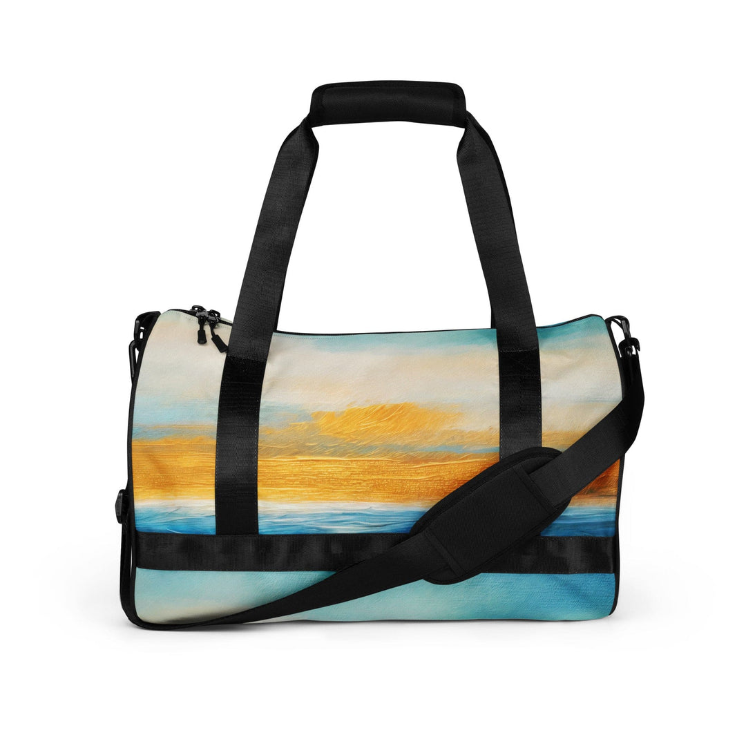 Crossbody Water-resistant Travel Bag Blue Ocean Golden Sunset Print 4 - Bags