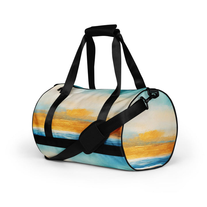 Crossbody Water-resistant Travel Bag Blue Ocean Golden Sunset Print 4 - Bags