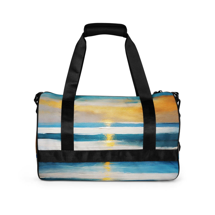 Crossbody Water-resistant Travel Bag Blue Ocean Golden Sunset Print - Bags