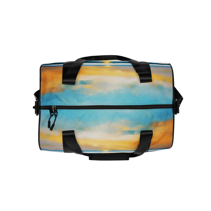 Crossbody Water-resistant Travel Bag Blue Ocean Golden Sunset Print - Bags