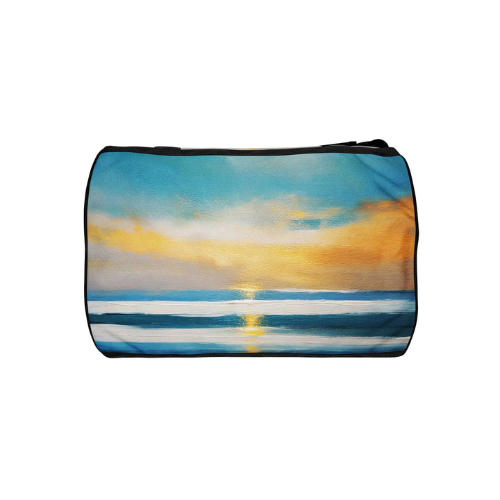 Crossbody Water-resistant Travel Bag Blue Ocean Golden Sunset Print - Bags