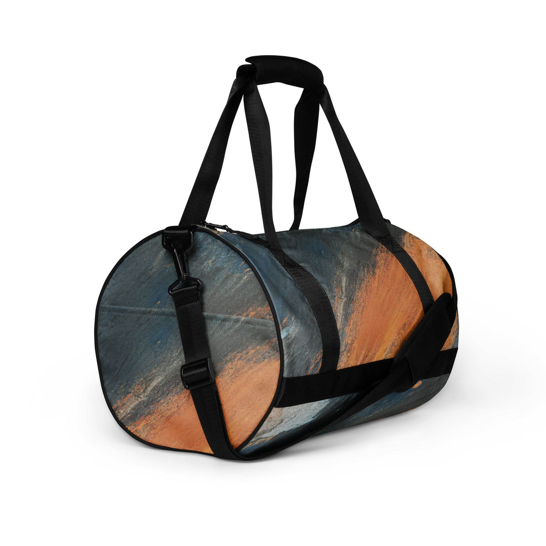 Crossbody Water-resistant Travel Bag Blue Orange Abstract Pattern - Bags