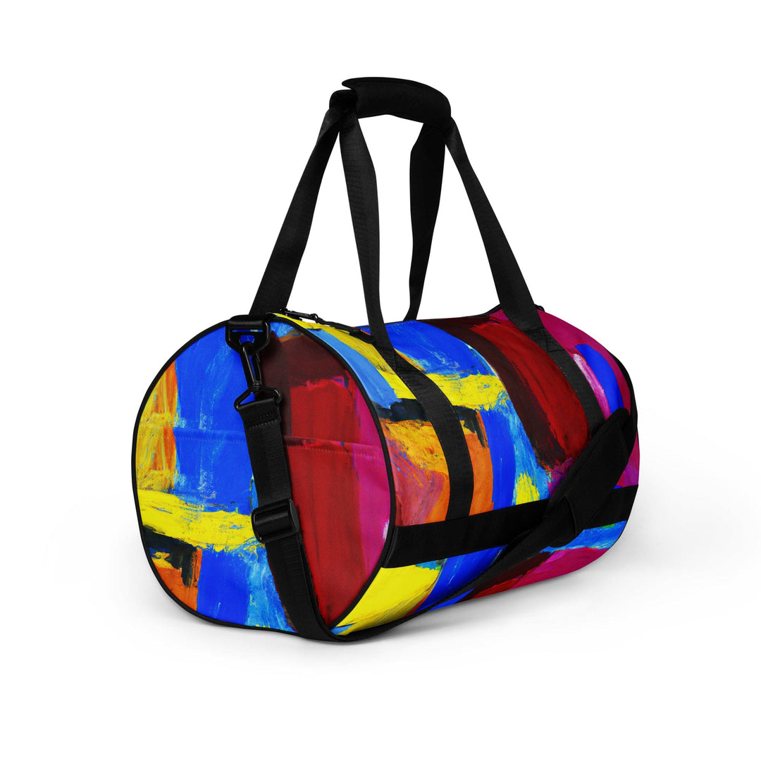 Crossbody Water-resistant Travel Bag - Blue Red Abstract Pattern - Bags/Travel
