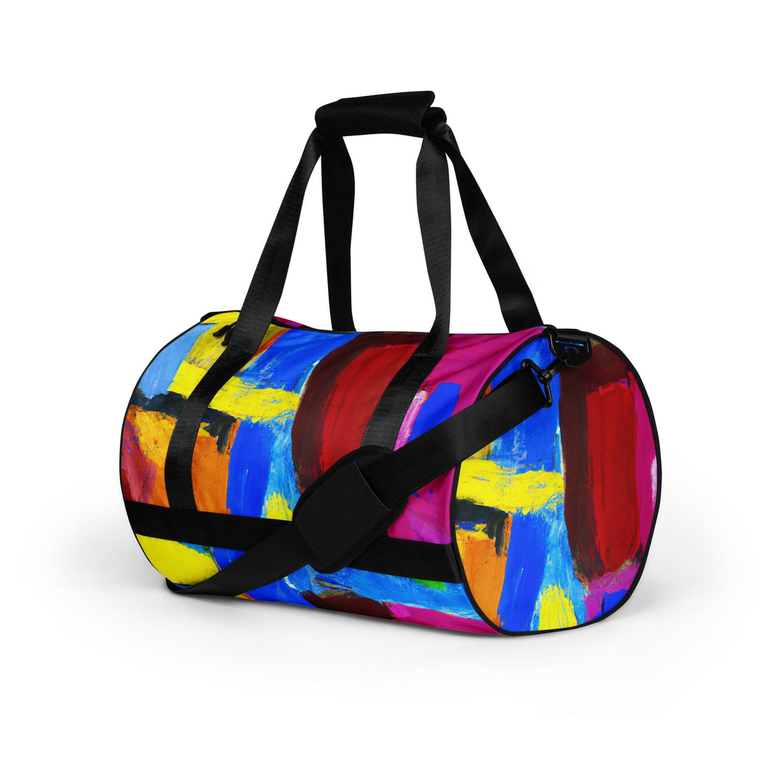 Crossbody Water-resistant Travel Bag - Blue Red Abstract Pattern - Bags/Travel