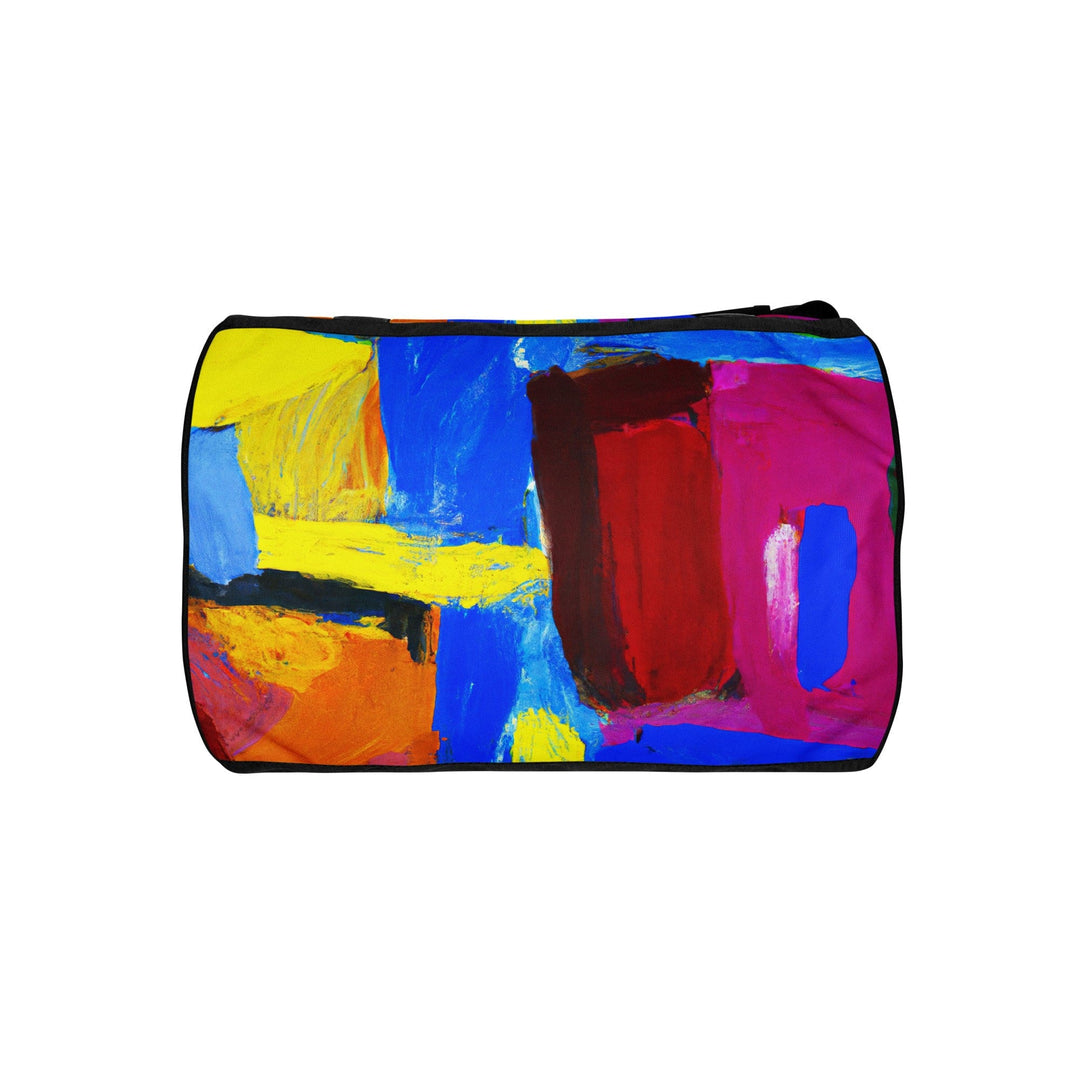 Crossbody Water-resistant Travel Bag - Blue Red Abstract Pattern - Bags/Travel