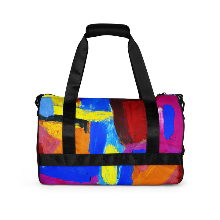 Crossbody Water-resistant Travel Bag - Blue Red Abstract Pattern - Bags/Travel
