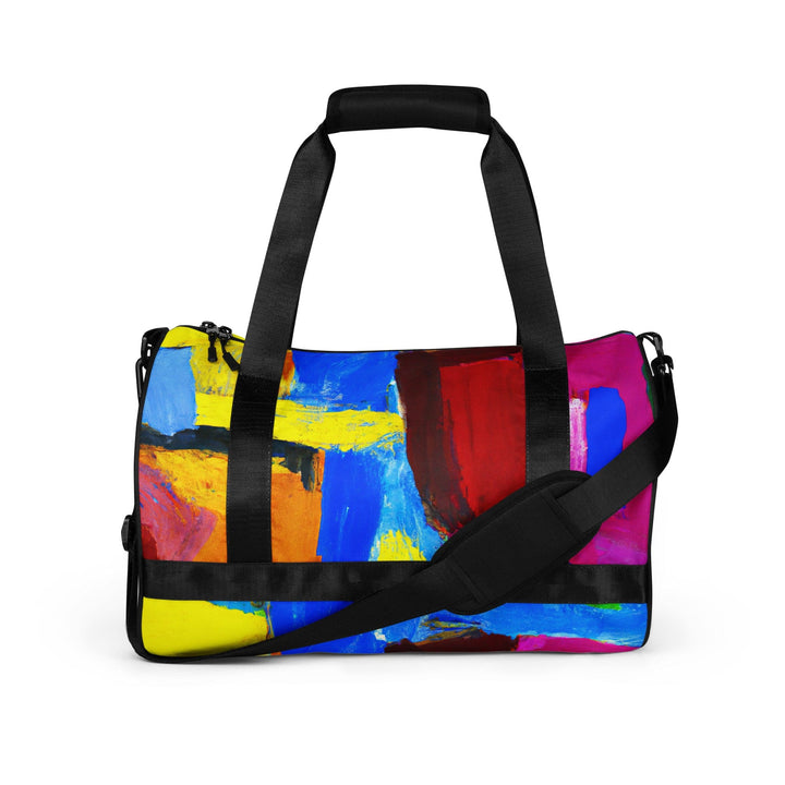 Crossbody Water-resistant Travel Bag - Blue Red Abstract Pattern - Bags/Travel