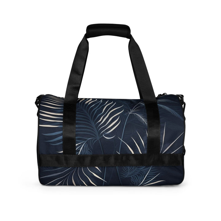 Crossbody Water-resistant Travel Bag - Blue White Palm Leaves - Bags | Travel