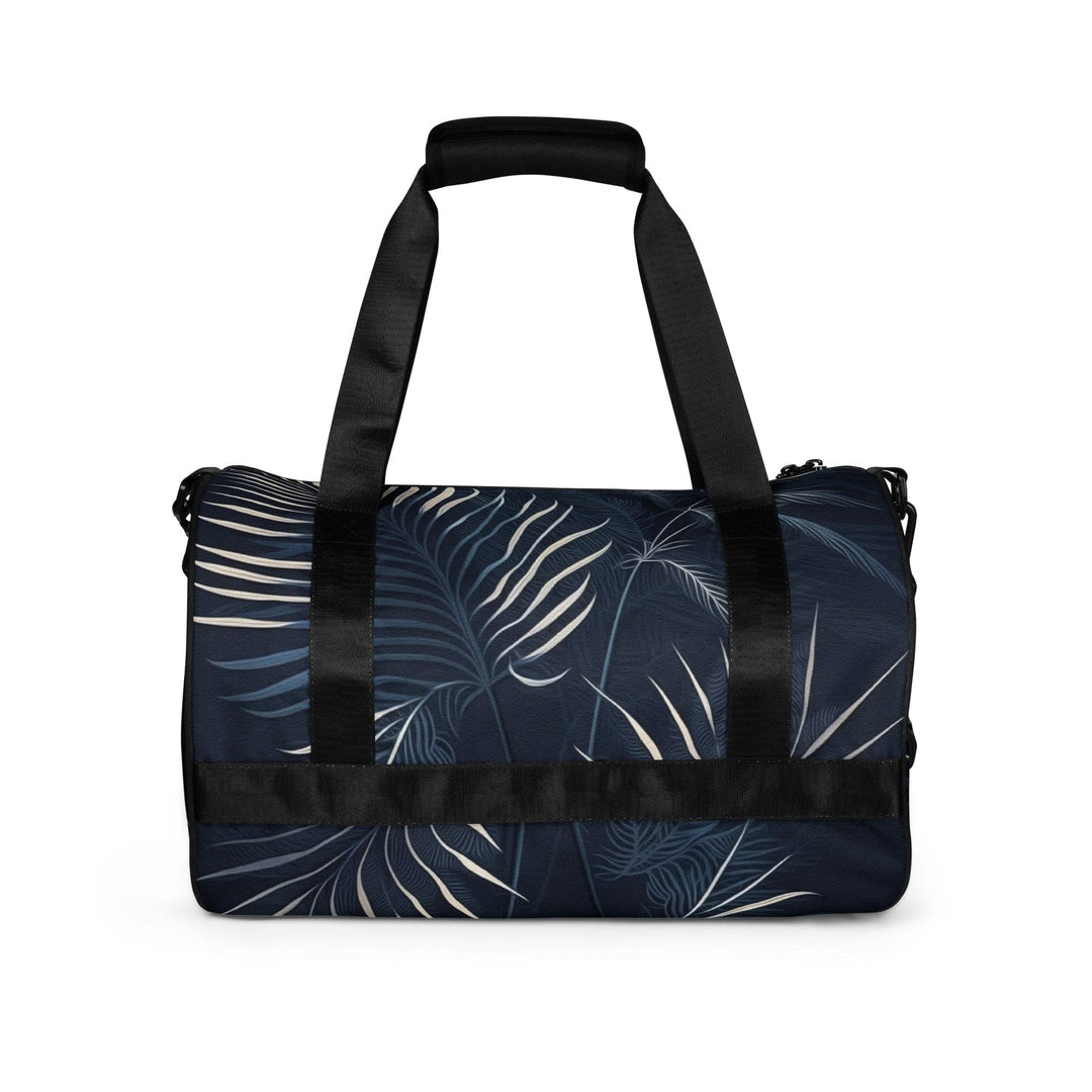 Crossbody Water-resistant Travel Bag - Blue White Palm Leaves - Bags | Travel