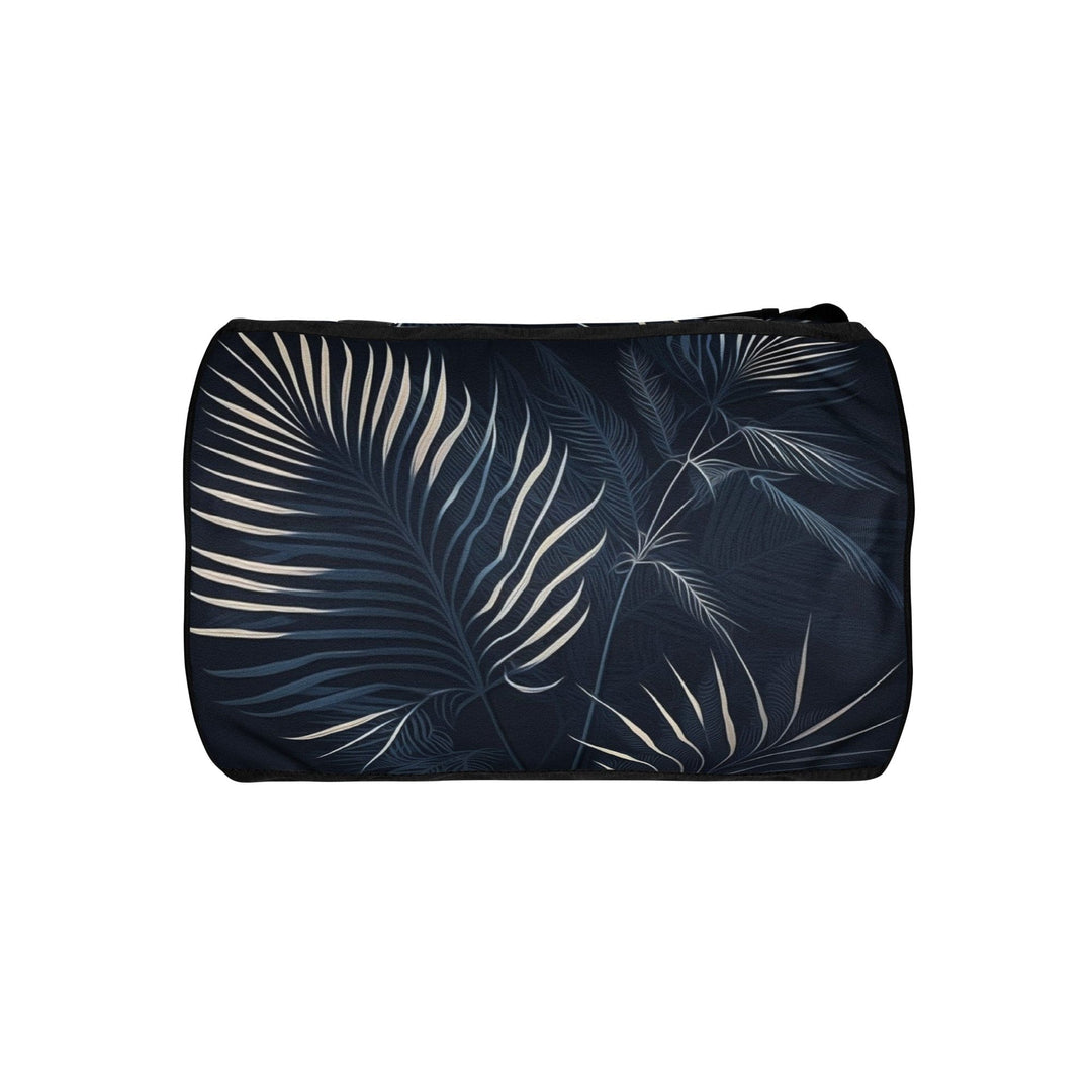 Crossbody Water-resistant Travel Bag - Blue White Palm Leaves - Bags | Travel