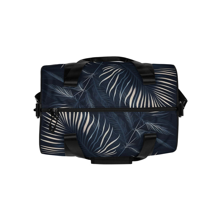 Crossbody Water-resistant Travel Bag - Blue White Palm Leaves - Bags | Travel