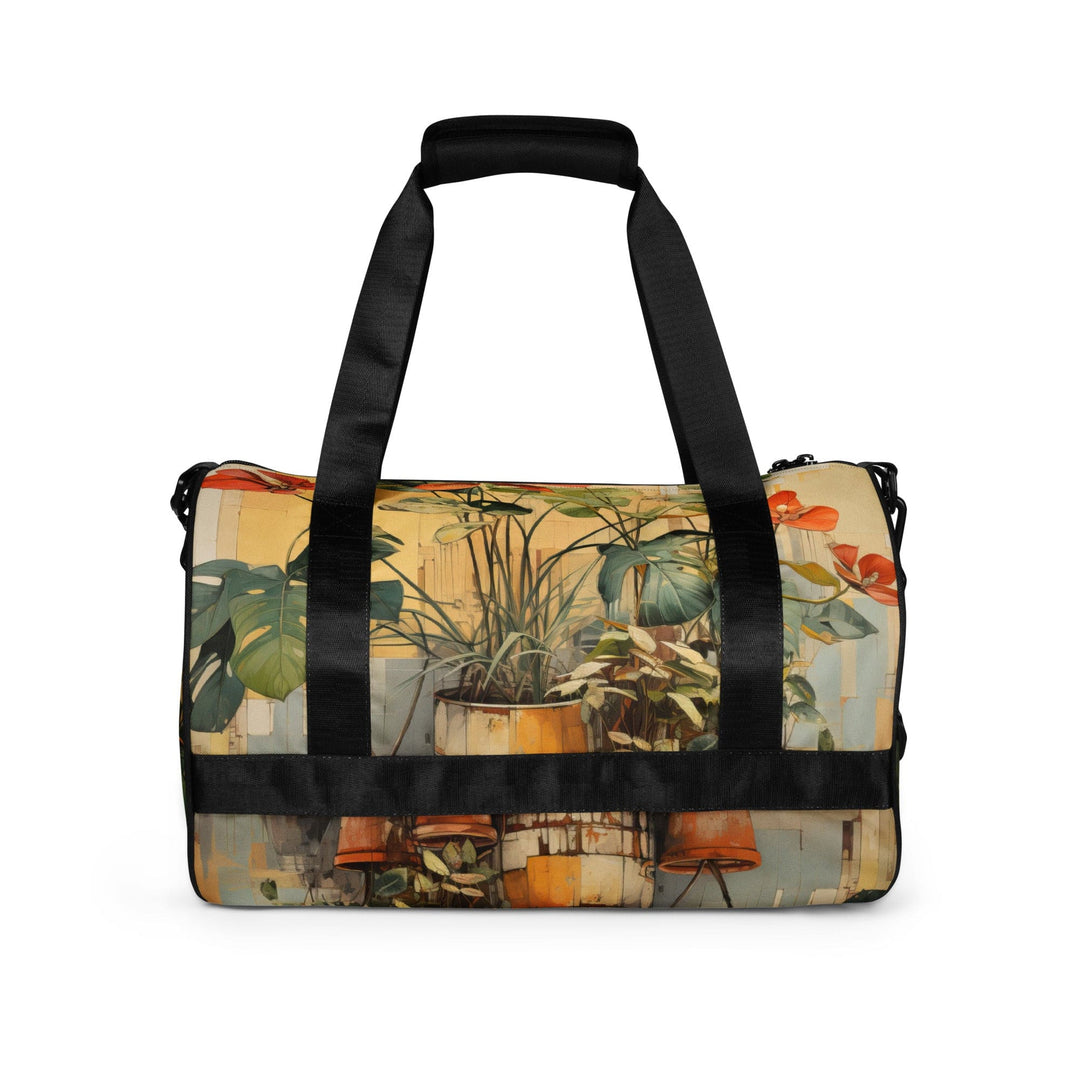 Crossbody Water-resistant Travel Bag - Earthy Rustic Potted Plants