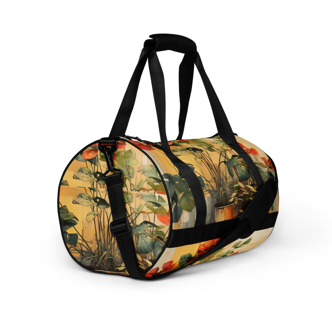 Crossbody Water-resistant Travel Bag - Earthy Rustic Potted Plants