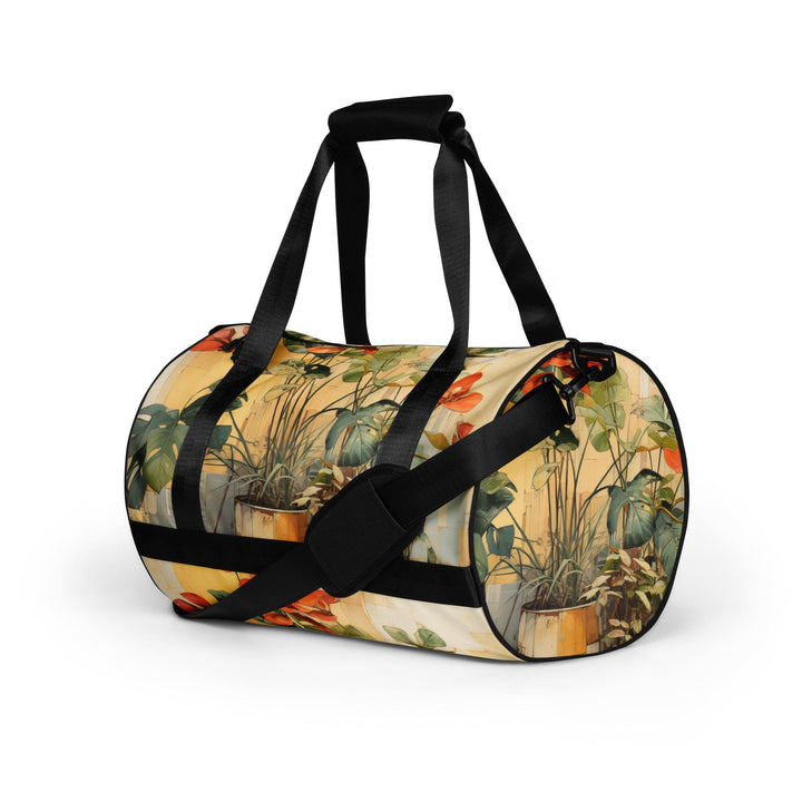 Crossbody Water-resistant Travel Bag - Earthy Rustic Potted Plants