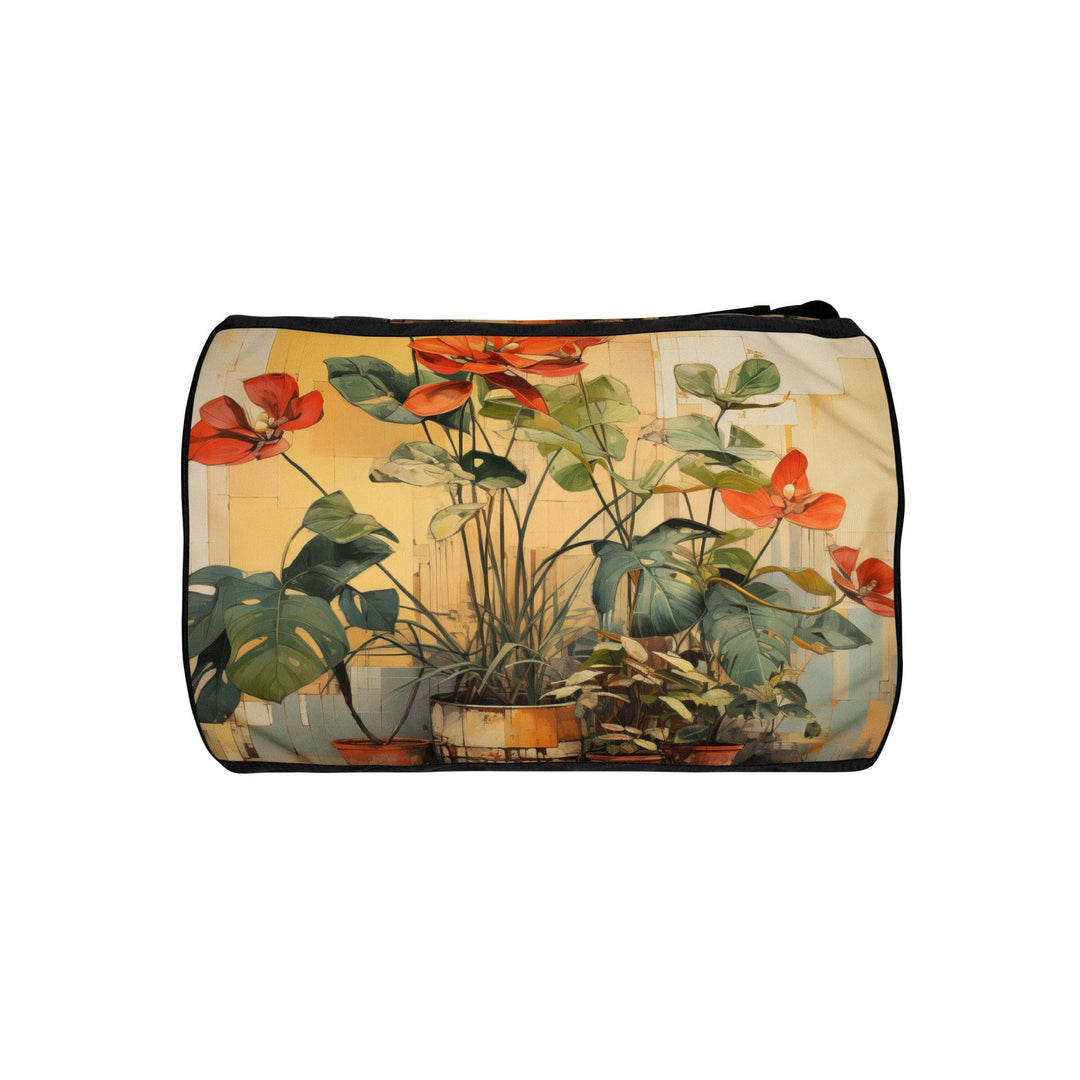 Crossbody Water-resistant Travel Bag - Earthy Rustic Potted Plants
