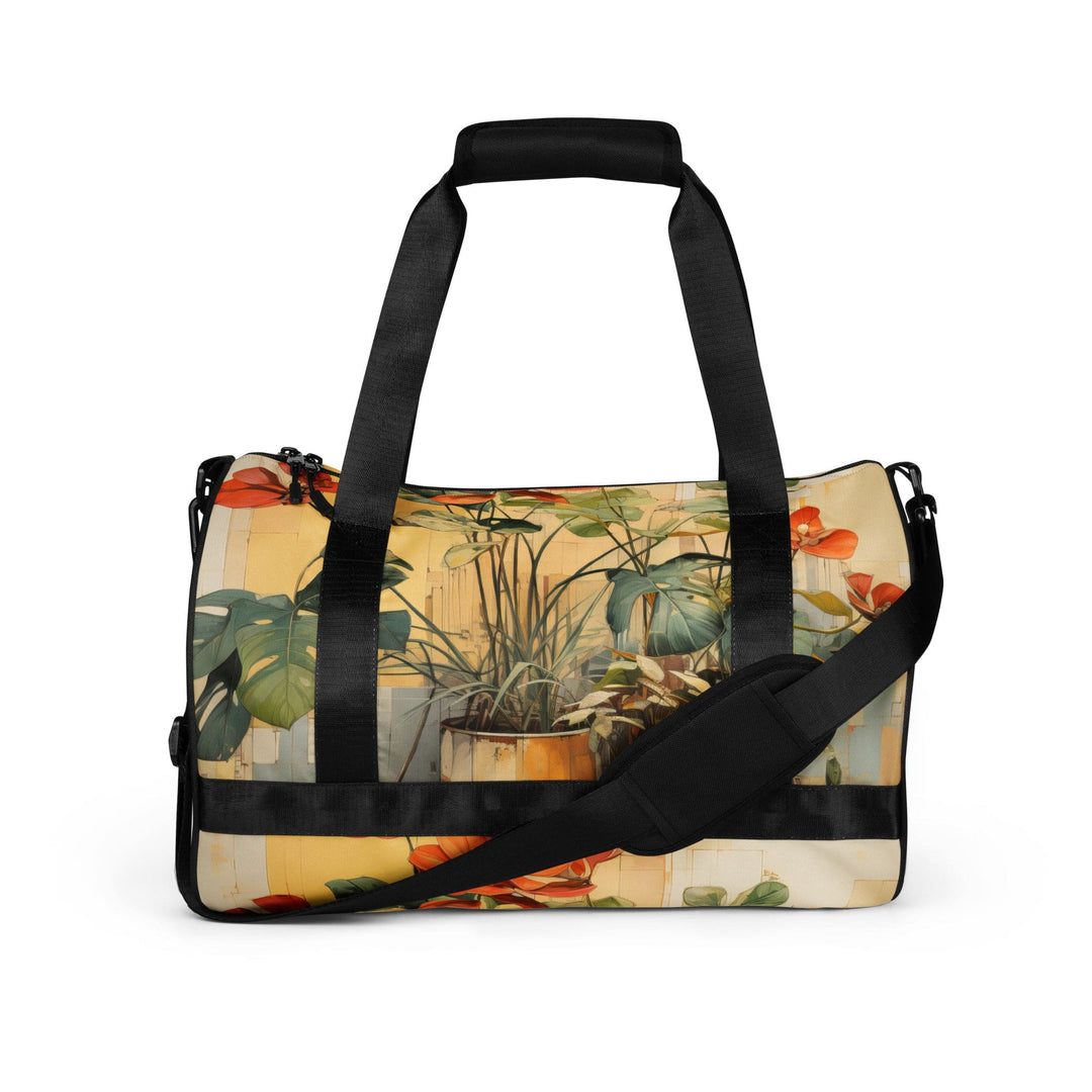 Crossbody Water-resistant Travel Bag - Earthy Rustic Potted Plants