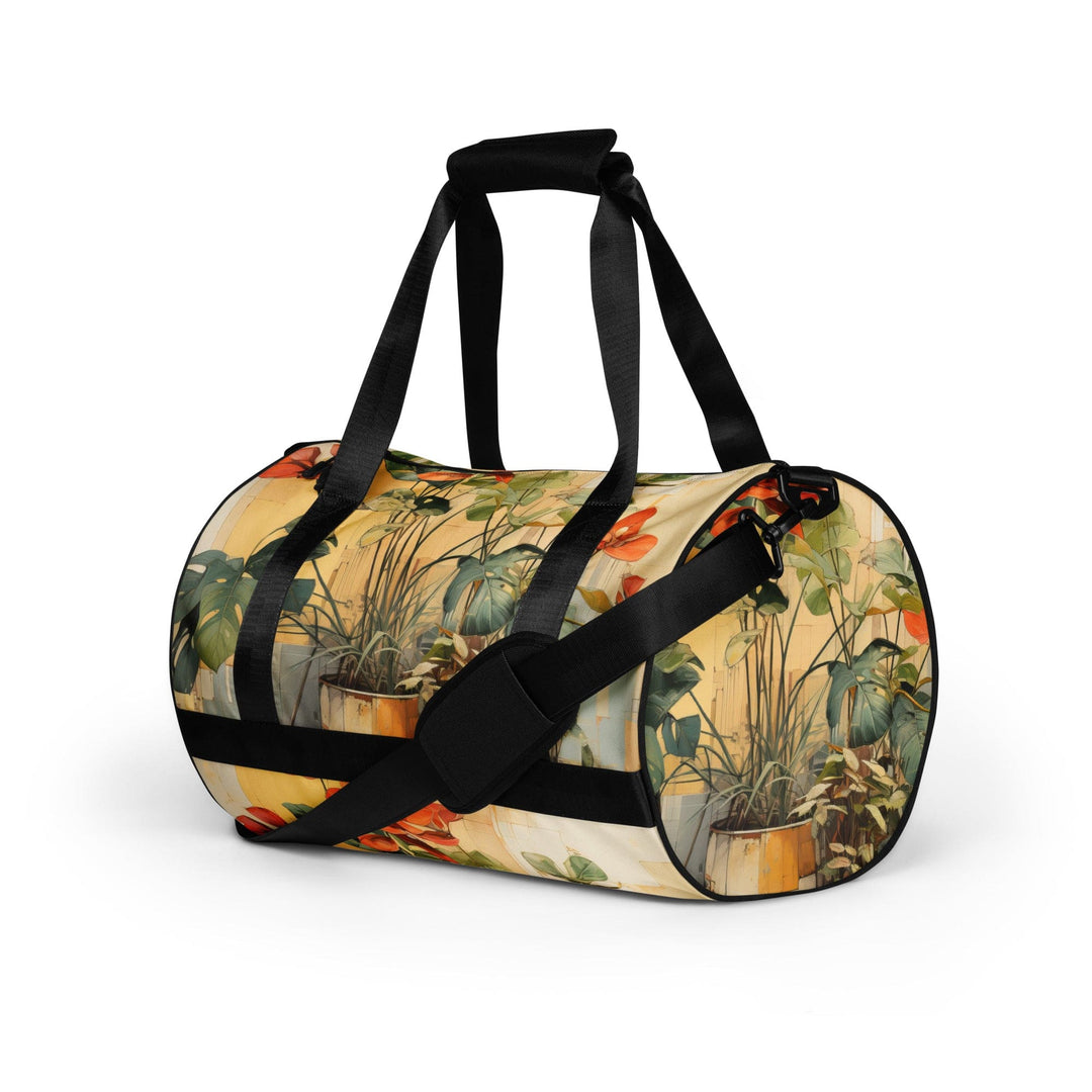 Crossbody Water-resistant Travel Bag - Earthy Rustic Potted Plants