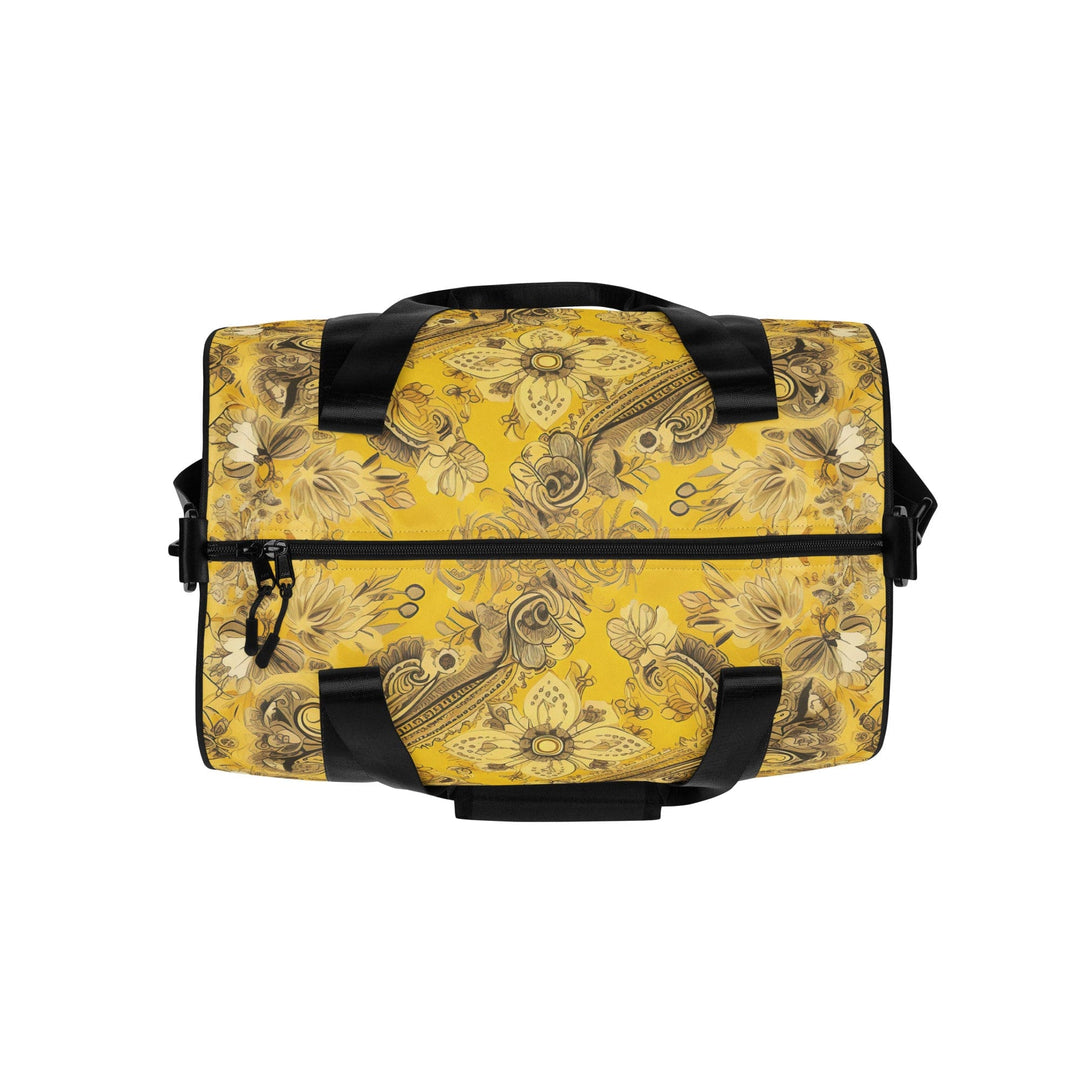 Crossbody Water-resistant Travel Bag - Floral Yellow Bandanna - Bags/Travel