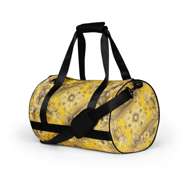 Crossbody Water-resistant Travel Bag - Floral Yellow Bandanna - Bags/Travel