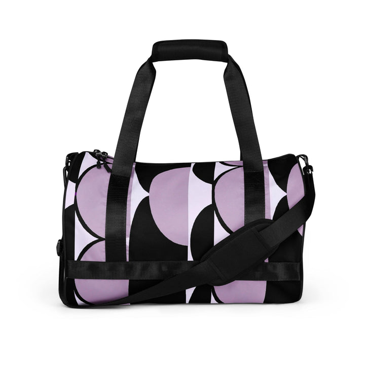 Crossbody Water-resistant Travel Bag - Geometric Lavender and Black 2 - Bags