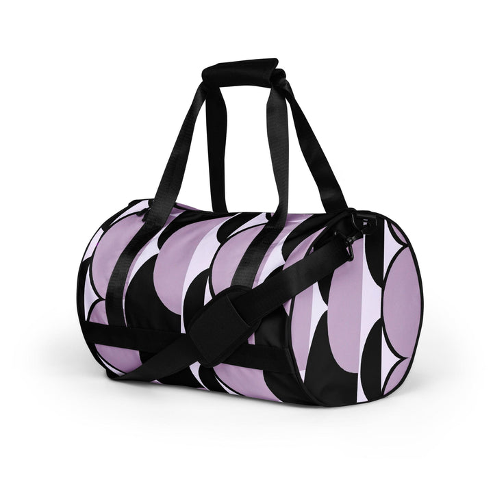 Crossbody Water-resistant Travel Bag - Geometric Lavender and Black 2 - Bags