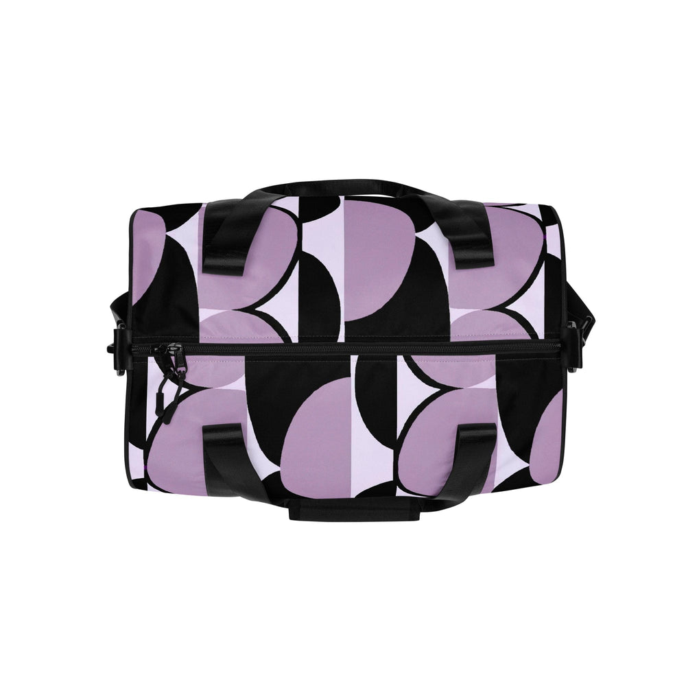 Crossbody Water-resistant Travel Bag - Geometric Lavender and Black 2 - Bags