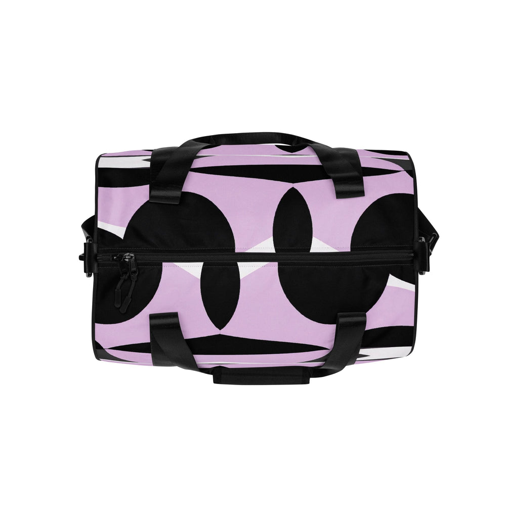 Crossbody Water-resistant Travel Bag Geometric Lavender and Black - Bags