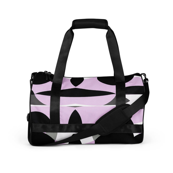 Crossbody Water-resistant Travel Bag Geometric Lavender and Black - Bags