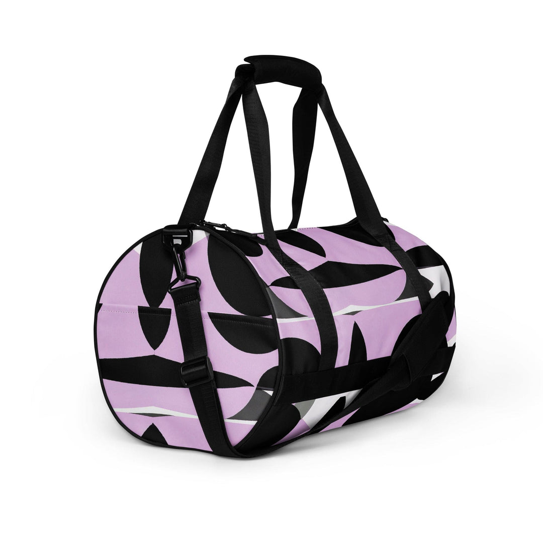 Crossbody Water-resistant Travel Bag Geometric Lavender and Black - Bags