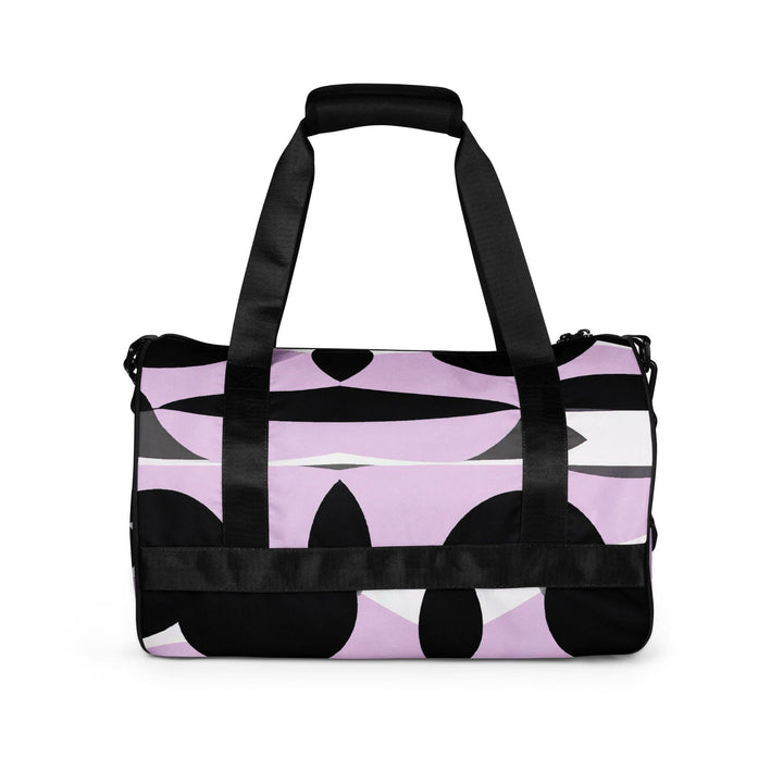 Crossbody Water-resistant Travel Bag Geometric Lavender and Black - Bags