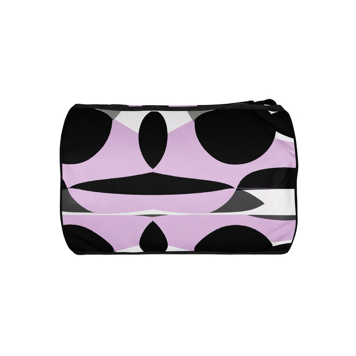 Crossbody Water-resistant Travel Bag Geometric Lavender and Black - Bags