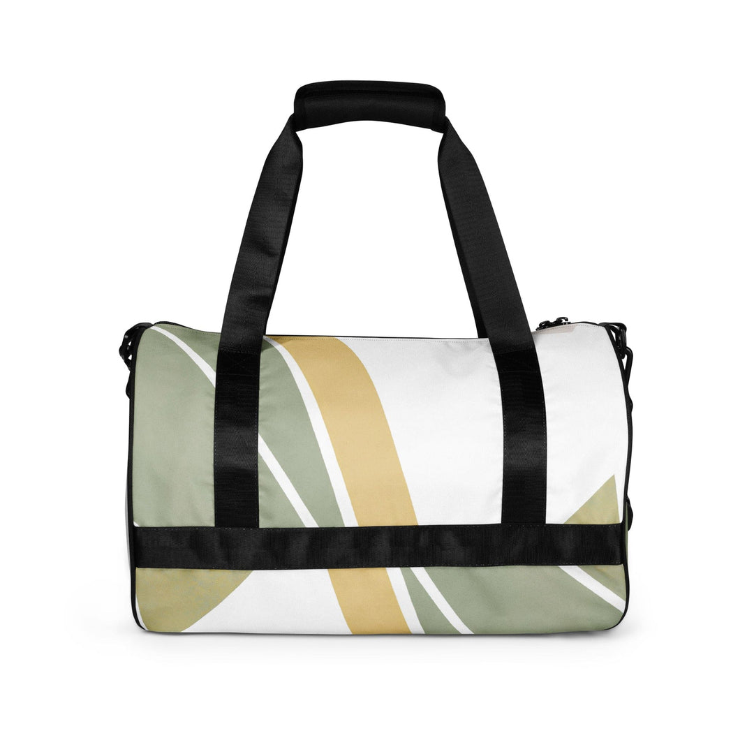 Crossbody Water-resistant Travel Bag Green Abstract Geometric Pattern - Bags