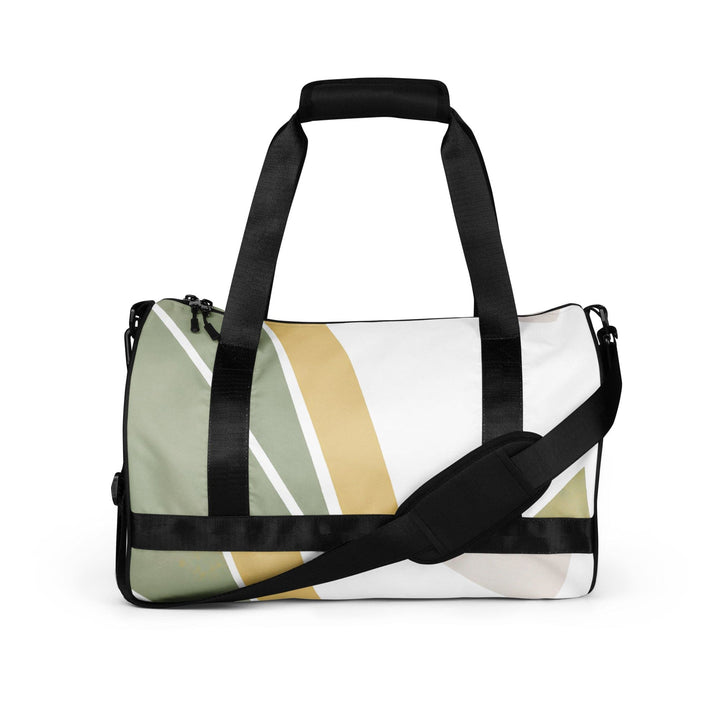 Crossbody Water-resistant Travel Bag Green Abstract Geometric Pattern - Bags