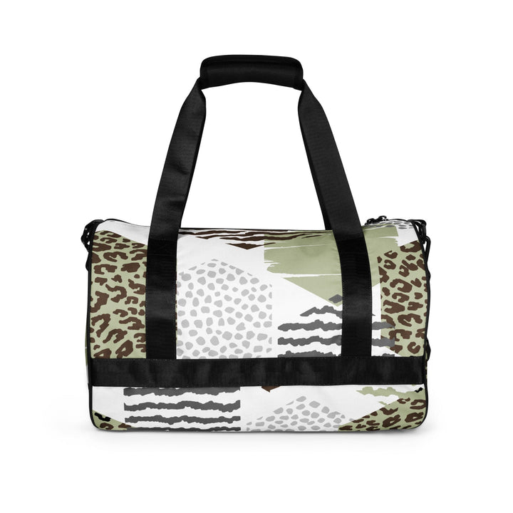 Crossbody Water-resistant Travel Bag Green Grey Hexagon Pattern - Bags | Travel