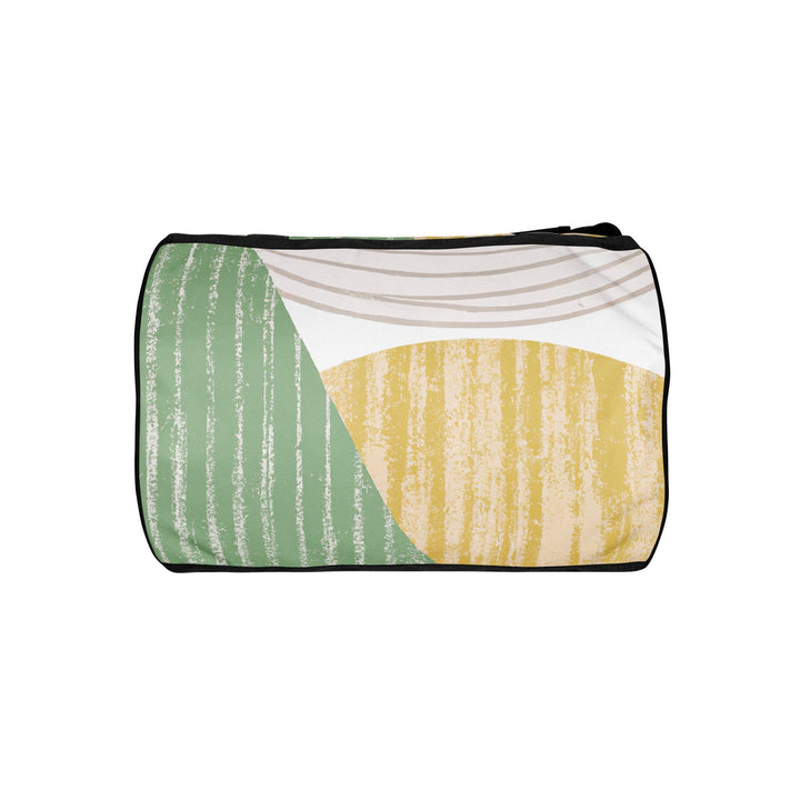 Crossbody Water-resistant Travel Bag - Green Textured Boho Pattern
