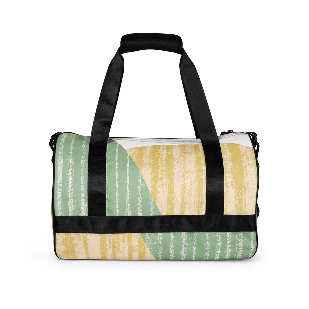 Crossbody Water-resistant Travel Bag - Green Textured Boho Pattern